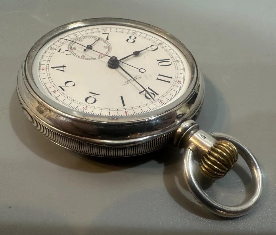 Reloj de Bolsillo Tiffany Cronógrafo Plata de Ley 53mm Foto 4 de 4