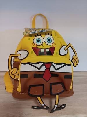 Nickelodeon Spongebob Squarepants Mini Backpack Purse 10'' Bag Leg Arm Move READ