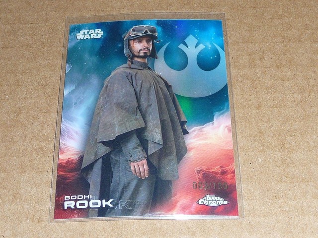 2025 Topps Chrome STAR WARS BODHI ROOK SKYWALKER BLUE REFRACTOR /150 O1435
