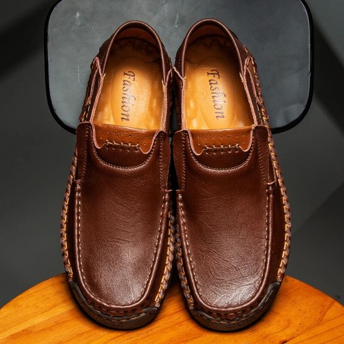 Zapatos de hombre de cuero hechos a mano Mocasines cómodos casuales - Bild 9 von 20