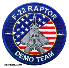 USAF F-22 RAPTOR -DEMO TEAM- 1st FIGHTER WING-Langley AFB, VA-ORIGINAL VEL PATCH
