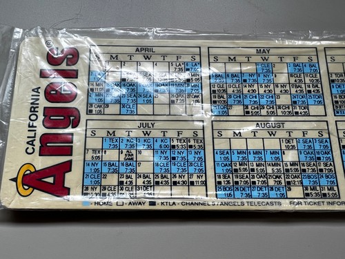 Vintage California Angels Magnetic MLB Schedule 1970's - Picture 3 of 4