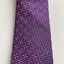 BROOKS BROTHERS Purple Tie w/Pattern 58”x3.5” Made In USA