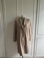 Harris Wharf London Camel Wool Overcoat Sz It 42 Uk 10 Rrp £385