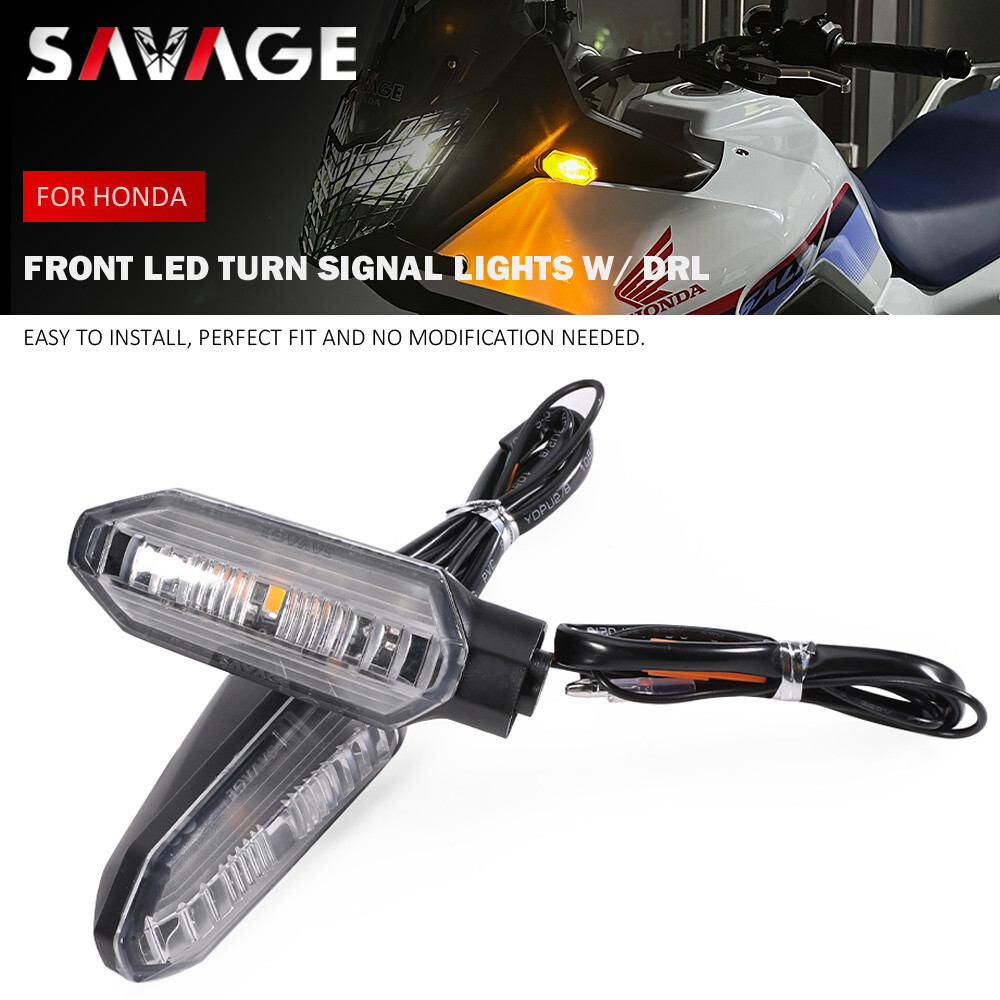 Front LED Turn Signals Lights w/ DRL for HONDA CRF1100L Africa
