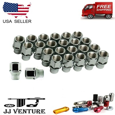 J&J 20pc Chrome 12x1.5 ET Style Closed End Wheel Lug Nuts – 3/4" Hex Fit Acura & More