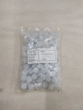 144 Vintage Crystal White Plastic Berry Beads 15mm Iridescent NOS Free Shipping 