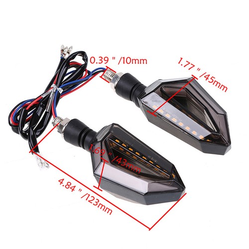 2Pcs Motorcycle Turn Signal DRL Indicator Light LED 12V Universal Fit For Honda - Picture 7 of 12