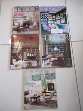GREAT PRICE! LOT OF 5! ELLE DECOR Magazine  Back Issues 2010-2011 All MINT