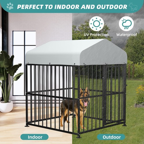 Large Outdoor Dog Kennel Heavy Duty Dog Cage with Cover Roof, Dog Playpen Fence - Picture 13 of 47