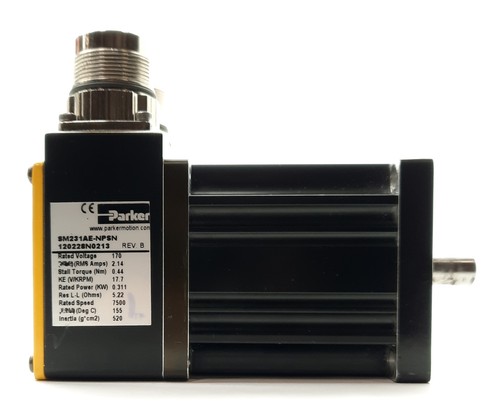 Parker SM231AE-NPSN Servo Motor, .311kW, 7500RPM, .44Nm, 170V 2.14A, NEMA23 - Picture 6 of 9