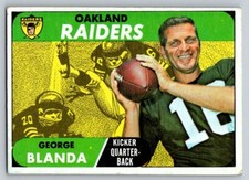 1968 Topps - #142 - George Blanda - Oakland Raiders - VG/EX - F0770