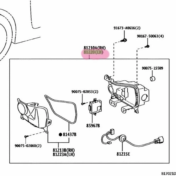【NEW】Toyota Genuine 15-19 Lexus RC200t RC300 RC350 Lamp Assy, Fog, LH81220-24080 - Изображение 3 из 3
