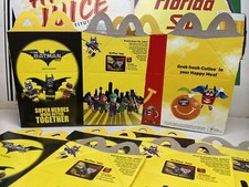 Lot of 5 McDonald s 2017 Lego Batman Movie Happy Meal Boxes/Cartons NOS Unused