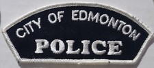 VINTAGE 1990s ALBERTA CANADA CITY OF EDMONTON POLICE OFFICER UNIFORM PATCH BADGE