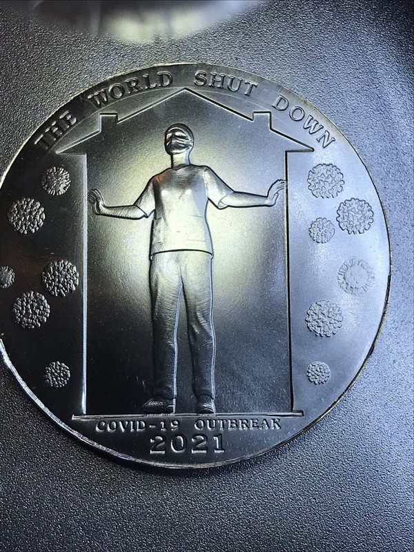 2021 Pandemic Dan Carr (Machine Doubling Obverse) 1 Oz Silver-300 Minted‼️