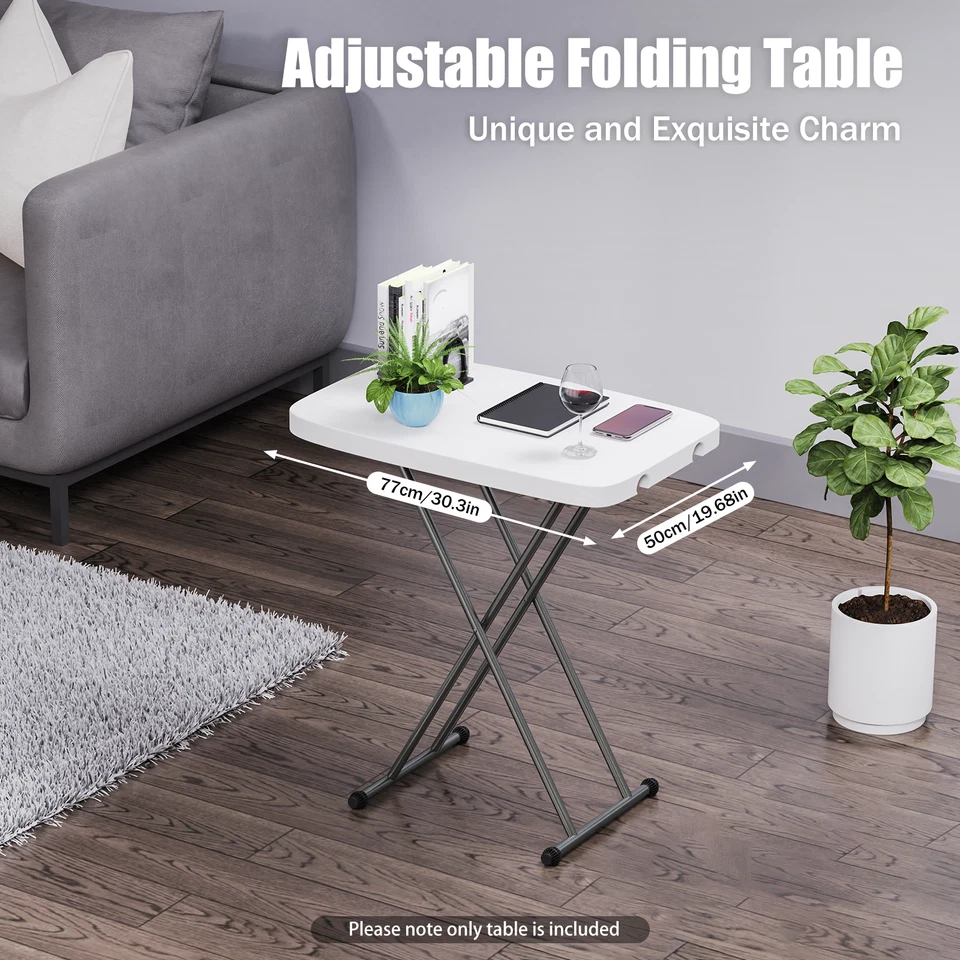 Square Folding Laptop Table Small Computer Desk Dining Laptop Tray Adjustable - Image 4 of 4