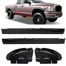 For Dodge Ram Pickup 2002-2008 4Pcs Quad Cab Rocker Panels & Cab Corners Set