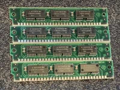 16MB 4x4MB 30-Pin SIMM 70ns SILVER 9bit FPM Memory PC, IBM 286/386 ...