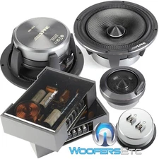 ALPINE HDZ-65C 6.5" CARBON COMPOSITE 300W COMPONENT SPEAKERS TWEETERS CROSSOVERS