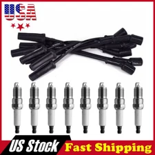8*Spark Plugs+8*Wires Set fits GMC Chevy Silverado 1500 Hummer 5.3L 6.0L 9748HH