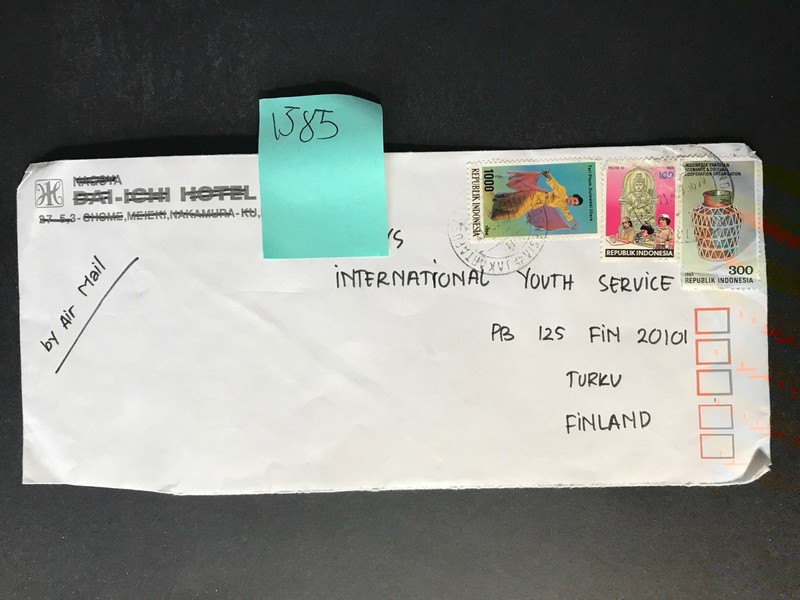 Indonesia #780//B242 Cover to Finland 1970-1999 Cover #953