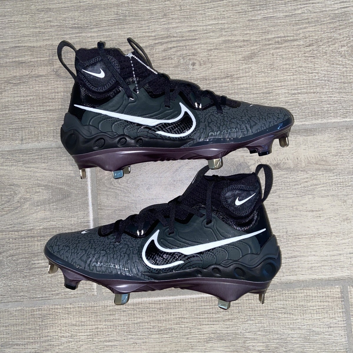 Nike Alpha Huarache NXT Black Dark Smoke Grey Baseball Cleats