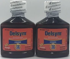 2PK Delsym Cough ~ 3 Fl Oz Each ~ Orange FLVR ~ EXP  10/26 & 5/27 ~ FAST SHIP