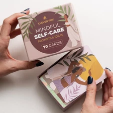 Clever Fox Self-Care Cards for Stress & Anxiety Relief 70 Cards ~ New, Sealed