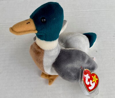 Ty Retired Beanie Baby Jake the Mallard Duck with ERRORS (See photos) 