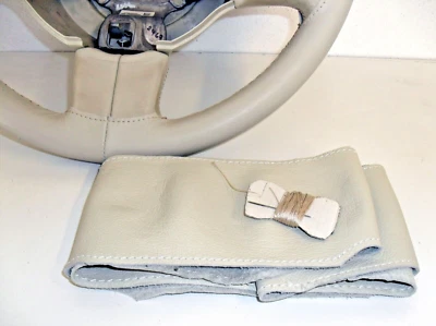 Kit de cubierta de cuero auténtico de marfil compatible con Fiat 500 para coser a mano - Imagen 1 de 2