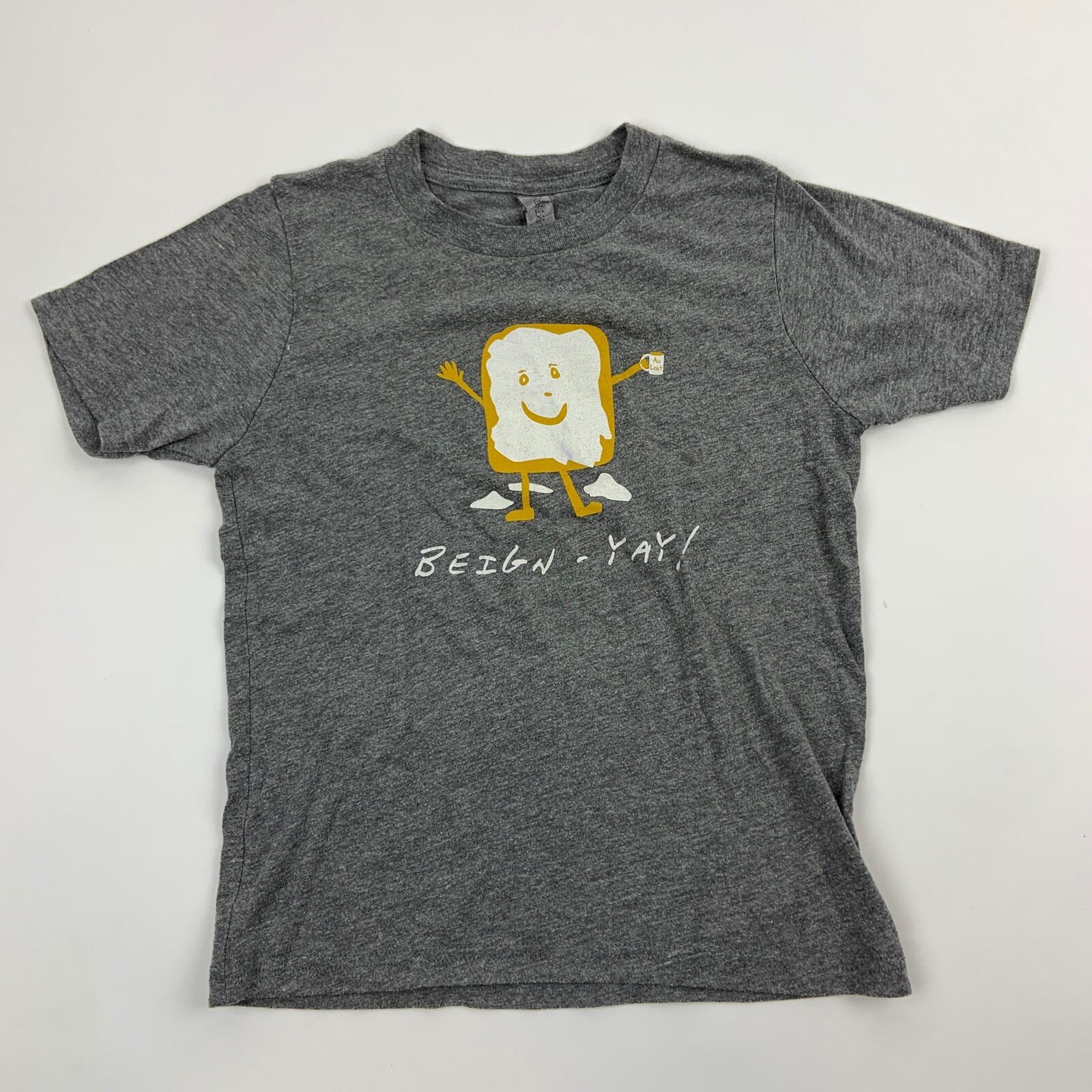 Next Level Apparel T Shirt Kids Small Crew Neck Short Sleeve Gray