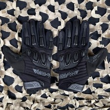 NEW HK Army Hardline Armored Full Finger Paintball Gloves - Blackout - Large