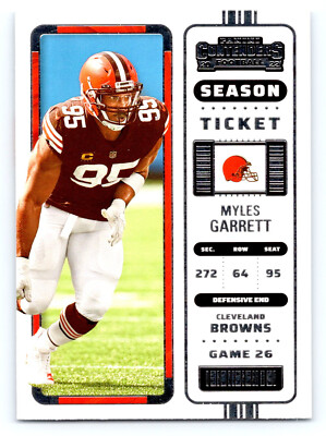 2022 Panini Contenders Football 25 Myles Garrett - Cleveland Browns