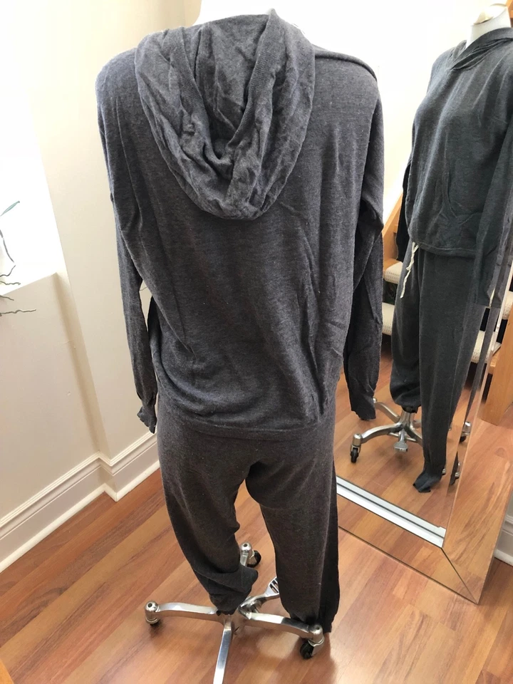 КОРНИ премиум коллекции шерсти шелк кашемир толстовка с капюшоном S и повседневные брюки L Ret $700 - Изображение 4 из 4