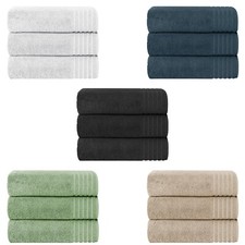 3 Piece Monaco Bath Sheets Hotel Quality 100% Cotton Highly Absorbent Towels Set