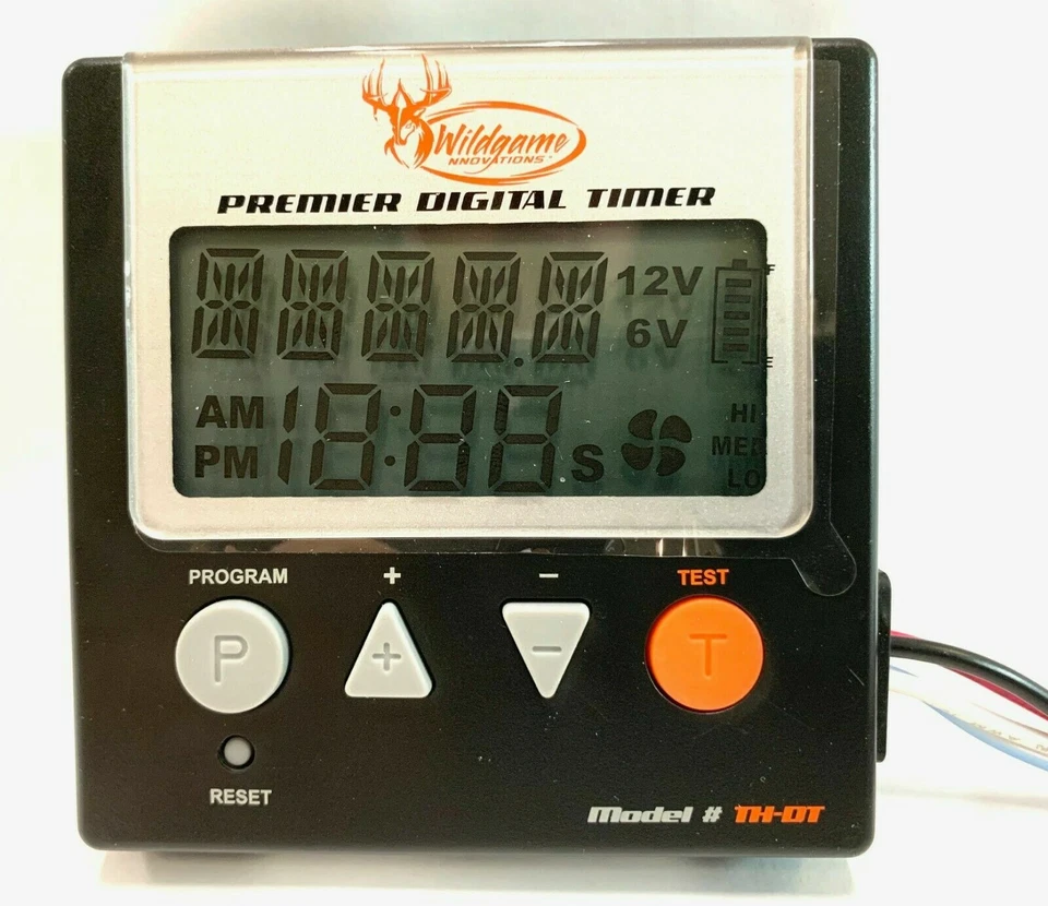 Controlador digital temporizador Wildgame Innovations 6V o 12V funcionamiento a batería TH-DT Foto 2 de 4