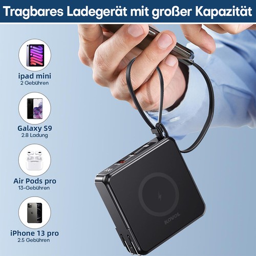 22.5W Magnetische Wireless Powerbank EU Stecker 20000mAh für iPhone 15/14/13/12 - Photo 16/20