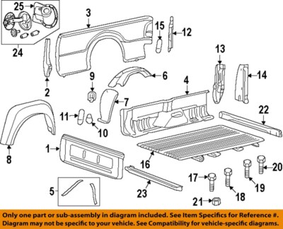 FORD OEM 00-16 F-250 Super Duty Front Side Panels-Tie Down Hook 4C3Z9900064BA