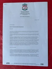 Liverpool FC Letter re Bill Shankly's right hand man - Peter Robinson - Print
