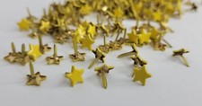 Yellow Stars Decorative Brads split pins paper for card making, paper crafting