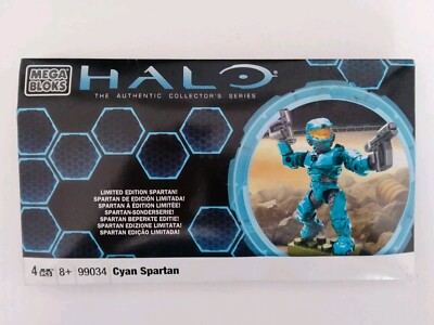 MEGA BLOKS HALO 2010 Exclusive Limited Edition CYAN SPARTAN FIGUR, CONSTRUX.