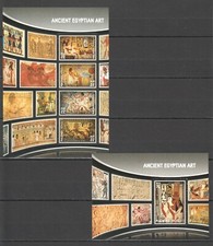 ML091 2016 MALDIVES ART FAMOUS PAINTINGS ANCIENT EGYPTIAN ART BL+KB MNH