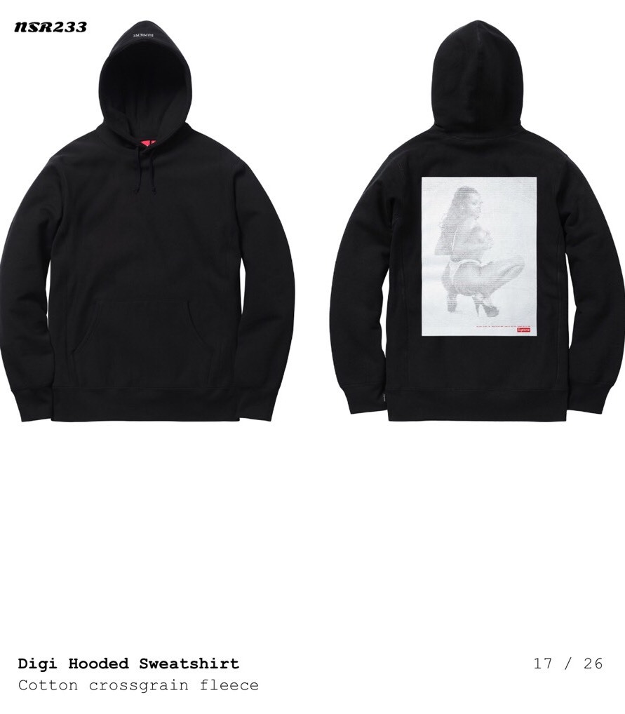 SUPREME DIGI HOODED SWEATSHIRT SS17 BLACK SZ L BOX LOGO SADE SUPREME DIGI HOODED SWEATSHIRT SS17 BLACK SZ L BOX LOGO SADE