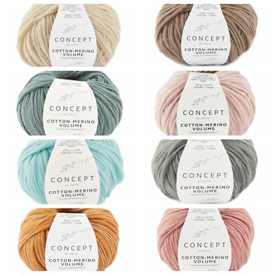 CONCEPT BY KATIA - COTTON-MERINO VOLUME - Garn - 50g - LL 100m - (13,98 /100g)