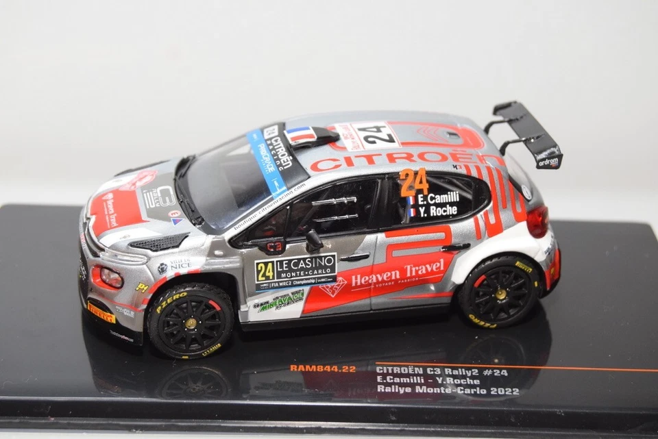 B43 1: 43 IXO RAM844.22 Citroen C3 Rally 2 #24 Rallye Monte-CARLO 2022 CAMILLI MB — 第 3/4 张图片