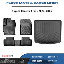 Car Floor Mats & Trunk Cargo Liner for Toyota Corolla Cross 2024-2025 FULL Set