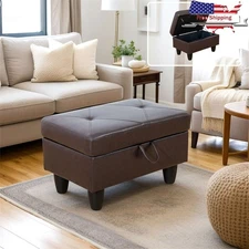Storage Ottoman Bench Lift Top Toy Box Multi-Purpose Coffee Table Tufted Design