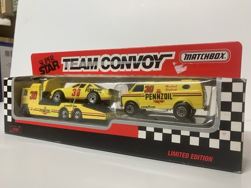 1992 Matchbox TEAM CONVOY #30 MICHAEL WALTRIP PENZOIL RACING Transporter ~ NOS - Picture 3 of 7