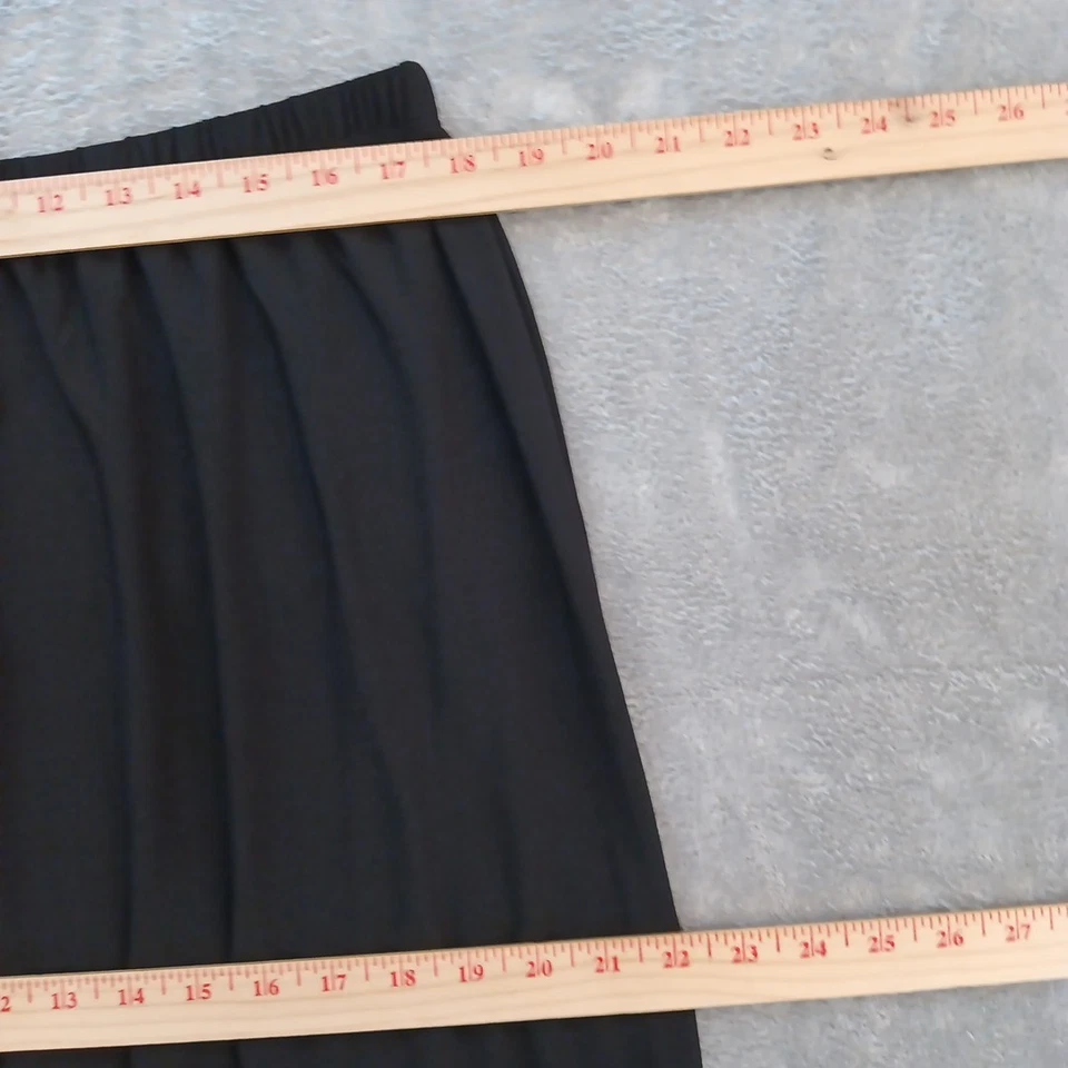 Falda Marca Slinky Talla Grande 1X Negra Larga Tirar Maxi Doble Abertura Foto 2 de 4